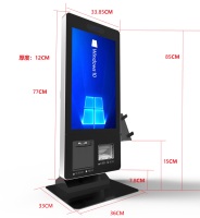 Kiosco de Pago de Autoservicio Todo en Uno con Pantalla Táctil de 21.5 Pulgadas, Terminal de Venta Minorista con Escáner de Código QR, Impresora Térmica y Reconocimiento Facial