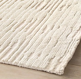 Tappeto in Lana Contemporaneo Color Avorio con Design Astratto Inciso, a Pelo Alto e Basso, Variazione <span class=keywords><strong>Tonale</strong></span>, Fatto a Mano, Eco-Friendly, Lusso per la Casa - Product Image 5