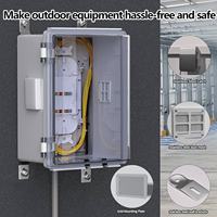 Boîtier de jonction extérieur ODM en ABS avec couvercle transparent à charnière et verrouillage, ventilation, étanchéité IP55 pour projets électroniques