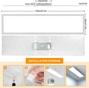 Modern 1x4 2x4ft Surface Mounted Backlit <strong>LED</strong> Flat <strong>Panel</strong> <strong>Light</strong> 3Power CCT Selectable 100/277V Dimmable Stylish Lighting Effects - Product Image 5