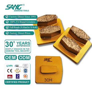 SANG Râpe à métal robuste à double lame rectangulaire Redi Lock avec plaquettes de ponçage diamantées pour le nivellement du béton et l'élimination des revêtements - Product Image 1