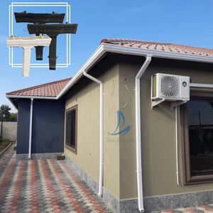 UPVC Water Roof <strong>Gutter</strong> Suppliers <strong>in</strong> India Kerala Delhi Types of 7 Inch Walk PVC Rain Guttering Downspout Accessories With Covers - Product Image 1