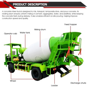 Camion malaxeur à béton 3 ou 4 roues de 2/3/4/5/6/8 m³ – Meilleur prix <span class=keywords><strong>pour</strong></span> les chantiers d'ingénierie - Product Image 5