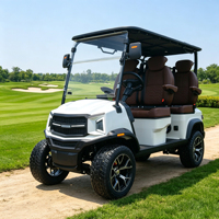 Voiturette de golf électrique Elite Edition 4 places avec peinture de carrosserie personnalisée et compartiment de rangement supplémentaire intégré