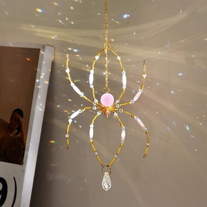 Atrapasueños de Araña de Cristal con Alambre, Colgante de Prisma Arcoíris para Ventana, Adorno Decorativo para el Hogar de Halloween - Product Image 1