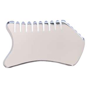 <span class=keywords><strong>Mini</strong></span> peine inalámbrico para el cabello de acero inoxidable Gua Sha, masajeador, tabla para raspar Meridianos, cuero cabelludo, cuerpo, cara, cuello, bolsa trasera, producto de masaje - Product Image 4