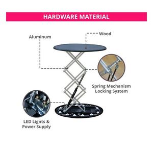 Trade Show Round <b>Table</b> <b>Foldable</b> <b>Table</b> Portable Trade Show <b>Desk</b> Promo Products Pop up <b>Table</b> for Events - Product Image 5