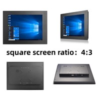 Haute luminosité 1000nits 15 pouces IPS HD LCD moniteur cadre ouvert intégré boîtier en métal écran tactile pour une utilisation de bureau industriel