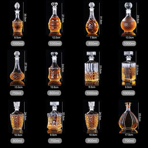 ウイスキーボトル750ml 1000mlメーカーカスタマイズ高品質ウイスキーガラス透明カスタムワインボトル750mlウイスキーデカント - Product Image 3