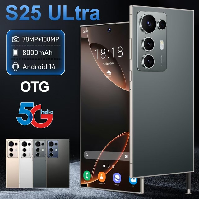 HighEnd C25 Ultra Pro 5G Smartphone with Face Recognition 8GB RAM 256 ROM Dual SIM