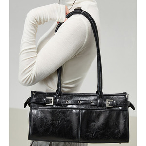 Retro Brown PU for Bag Women Lady Fashion Underarm <b>Shoulder</b> Bag Two <b>Straps</b> Niche High-End Y2K Small Capacity for - Product Image 3