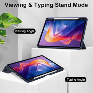 Étui de protection intelligent pliable en trois parties pour tablettes <span class=keywords><strong>Xiaomi</strong></span> Redmi <span class=keywords><strong>Pad</strong></span> 2 Pro 12,1 pouces avec fonction veille/réveil automatique et support stylet intégré - Product Image 3