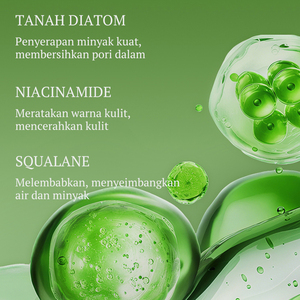 Mascarilla Facial KORMESIC Certificada por Bpom, 40g, Limpieza Profunda, Refrescante y Purificante, Control de Grasa con Té Verde, en Barra - Product Image 4