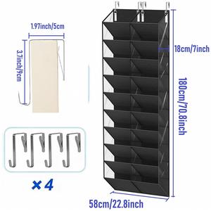 Door <b>Storage</b> Hanging Bag Wall-mounted Multi-layer Sundries Organizer Polyester Modern Minimalism Bedroom <b>Storage</b> for <b>Shoes</b> - Product Image 4
