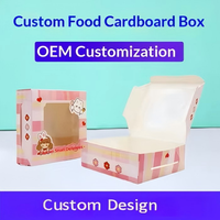 Boîte d'emballage personnalisée pour gâteaux, en carton blanc, imprimée offset, de qualité alimentaire, pliable, pour desserts et mousses
