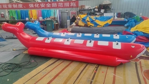 Bateau banane gonflable en PVC de 0,9 mm avec logo personnalisé, usage commercial et domestique, 100-500 kg, 5-10 kg, Flying <span class=keywords><strong>Flyingfish</strong></span>, 3-10 personnes, Express HTH - Product Image 6