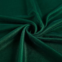 Fabricant de tissu de luxe vert 100% polyester soie non élastique micro velours 5000 pour vêtements