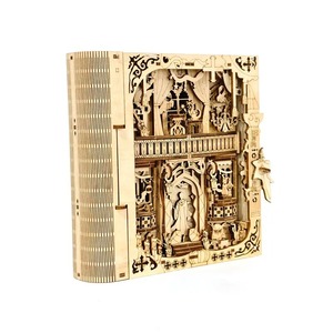 Tùy Chỉnh Laser Cắt <span class=keywords><strong>3D</strong></span> Câu Đố Bằng Gỗ Với 101-500 Miếng Mới Nhất Mô Hình Cuốn Sách Ma Thuật Chủ Giáo Dục Tự Làm Đồ Chơi 3 Sao - Product Image 1