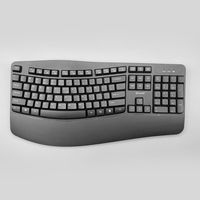Antarmuka USB nirkabel 2.4g, Keyboard ergonomis terpisah dengan sandaran pergelangan tangan untuk komputer Tablet 104/105 tombol multifungsi