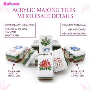Mahjong Americano Portátil de Lujo con Patrón de Madera de Burl, 160 Piezas, Acrílico de 4 Capas en Tonos Ricos del Bosque, para Viajes y Juego en Casa - Product Image 2