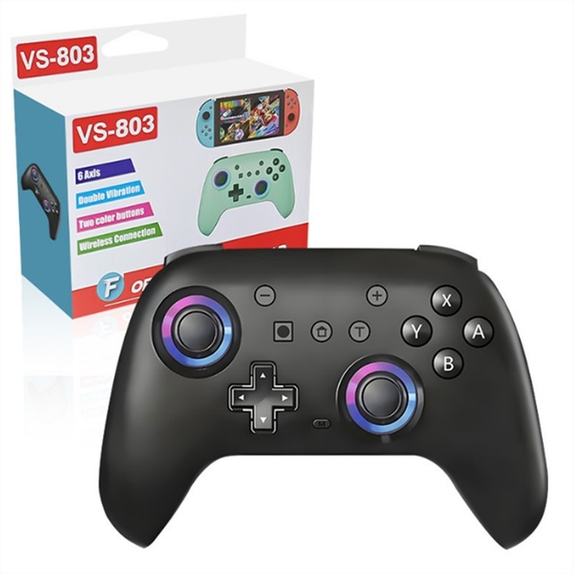 Factory-Designed Black  Game Controller for Switch Programmable for Steam IOS Android  PC Xbox with Vibration Motor