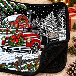 Manta de Franela Personalizable para Colorear en Navidad con Marcadores, Lavable y Reutilizable, para Niños y Familia, para las Fiestas de Invierno - Product Image 3