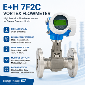 Débitmètre E+H 7F2C, débitmètre de gaz industriel, débitmètre haute température - Product Image 6