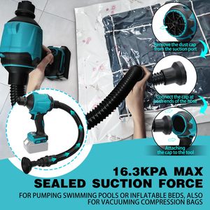 <b>Car</b> Wash <b>Inflatable</b> Cordless Leaf Air Blowes Machine Blower Vacuum Cleaner Mover Dust for Makitas CB05 <b>Inflatable</b> Blower CB05 - Product Image 4