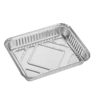 Envases De Aluminio Tapa 83120 1200ml 1.2L C30 23*18*3cm Aluminum Foil Food Tray With Cardboard Lid Dome Lid REC23183I Smallcap