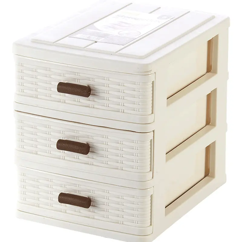 Household Rattan Surface Storage Digital Sundries Cosmetics Mini Drawer Cabinet Desktop Drawer Storage Box