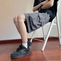 Short cargo léger pour homme, coupe mi-haute, en tissu 100 % nylon, coupe-vent, anti-UV, séchage rapide, respirant, imprimé, avec cordon de serrage – Collection Été 2026