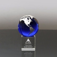 Globe terrestre en cristal, nouveau modèle 2021, carte du monde en cristal, logo personnalisé avec boîte cadeau