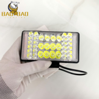 Phare à LED rond 12-80V V2 V5 pour moto, 36 LED Fer Rouge Bleu Clignotant Polic Light halo