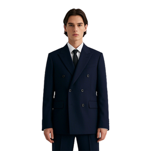 Giacche realizzate su misura moderne abiti da uomo neri solidi e Blazer abito abito italiano di fascia alta - Product Image 6