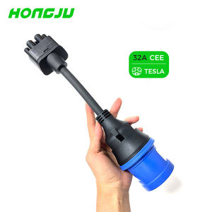 Câble adaptateur <span class=keywords><strong>Tesla</strong></span> de charge standard européen 32A spécifique à l'usine avec <span class=keywords><strong>prise</strong></span> industrielle bleue CEE - Product Image 3