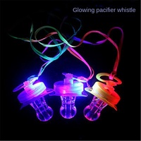 Sucette lumineuse LED douce et bon marché 2025, sifflet lumineux, sucette jouet qui clignote, adaptée aux activités en KTV et en bar