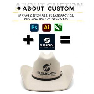 New Style Retro Western Cowboy Hat Wide Brim Fedora Hats Men Wholesale Custom Felt Wool Fedora Hats with logo - Product Image 3