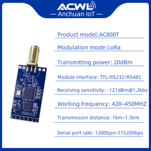Módulo de red AC800T LoRa Star: Alcance de 5km, suspensión de <span class=keywords><strong>3</strong></span>,9 uA, soluciones <span class=keywords><strong>IoT</strong></span> alimentadas por batería - Product Image 3