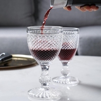 Groothandel Klassiek Design Vintage Wijnglazen Voor Hotels Restaurants Evenementen Bekers Verdikte Reliëf Drinkbeker