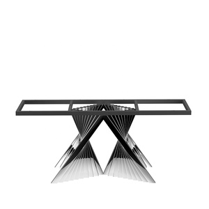 Chất Lượng Cao Cấp Nhân Đôi Không Gỉ Chân Không Tiêu Chuẩn Hình Dạng Độc Đáo Kim Loại Bảng Cơ Sở Vuông Bàn Ăn Cơ Sở Chỉ Cho <span class=keywords><strong>Granite</strong></span> Top - Product Image 2