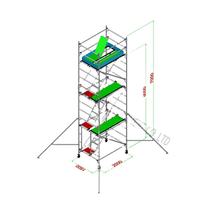 Échafaudage léger en acier galvanisé de conception moderne, système Layher portable, combinaison d'échelles pour la construction