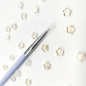 Pinceau à manche en bois bleu avec revêtement en nylon de 5 mm, 7 mm, 9 mm, 11 mm, 13 mm pour vernis gel, nail art, manucure - Product Image 4
