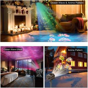 Proyector de Luces Navideñas, Luces Nocturnas de Halloween con Patrones Oceánicos, con Control Remoto y Temporizador, Proyector Festivo para Decoración Navideña y Fiestas - Product Image 3