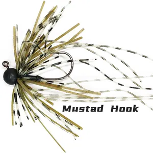 Reçine Tungsten Mustad BKK VMC kanca balıkçılık Lures 2.5g 3.5g 5g Tungsten kafa kauçuk Jig