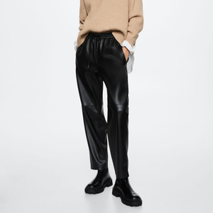 3630 nuovi <span class=keywords><strong>pantaloni</strong></span> <span class=keywords><strong>in</strong></span> vera <span class=keywords><strong>pelle</strong></span> di montone da donna lunghi di buona qualità <span class=keywords><strong>con</strong></span> coulisse <span class=keywords><strong>in</strong></span> vita - Product Image 5
