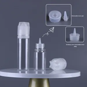 Botella de PET Transparente Anti-Robo de <span class=keywords><strong>Cinco</strong></span> Puntas de 10ml 30ml 50ml con Superficie Mate para Tapa con Gotero - Product Image 1