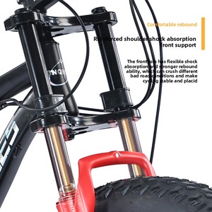Mountain Bike da Spiaggia e Neve, Fuoristrada, con Pneumatici Fat 4.0, Ruote in Lega di Alluminio, 7 Velocità, Freni a Doppio Disco, Forcella Ammortizzata in Carbonio - Product Image 2
