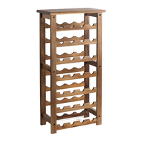 Porte-bouteilles en bois sur pied pour 28 bouteilles |   Porte-vin en bois à 7 niveaux, organisateur de rangement pour cuisine, garde-manger, cave à vin, bar