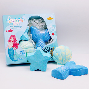 Bombas de Baño de Lujo Hechas a Mano con Aroma a Sirena, Set de Regalo de 3 Piezas, Bombas Efervescentes Orgánicas y Naturales para Niños, Mujeres y Hogar, Sales de Baño con Aroma a Princesa - Product Image 2