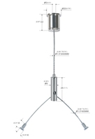 Support de câble en cuivre pour suspension de luminaire, kit de suspension pour système d'éclairage de plafond, clip de câble pour panneau lumineux Changyi